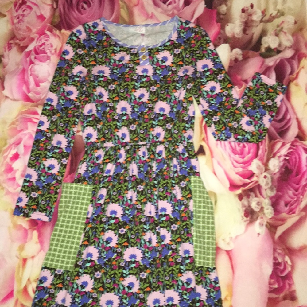 Matilda Jane lavender-trim floral dress size 12